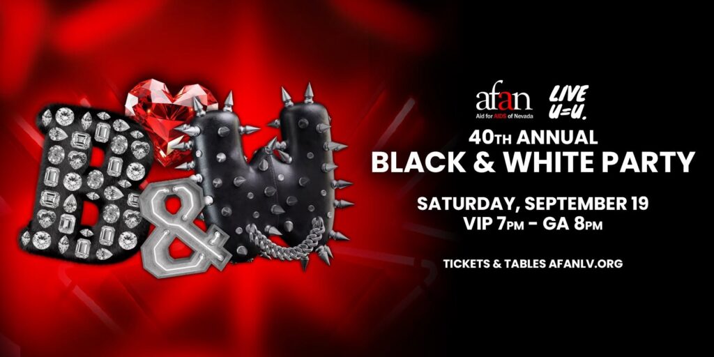 AFAN Black and White Party 2026 at KAOS Nightclub in Las Vegas on September 19, 2026